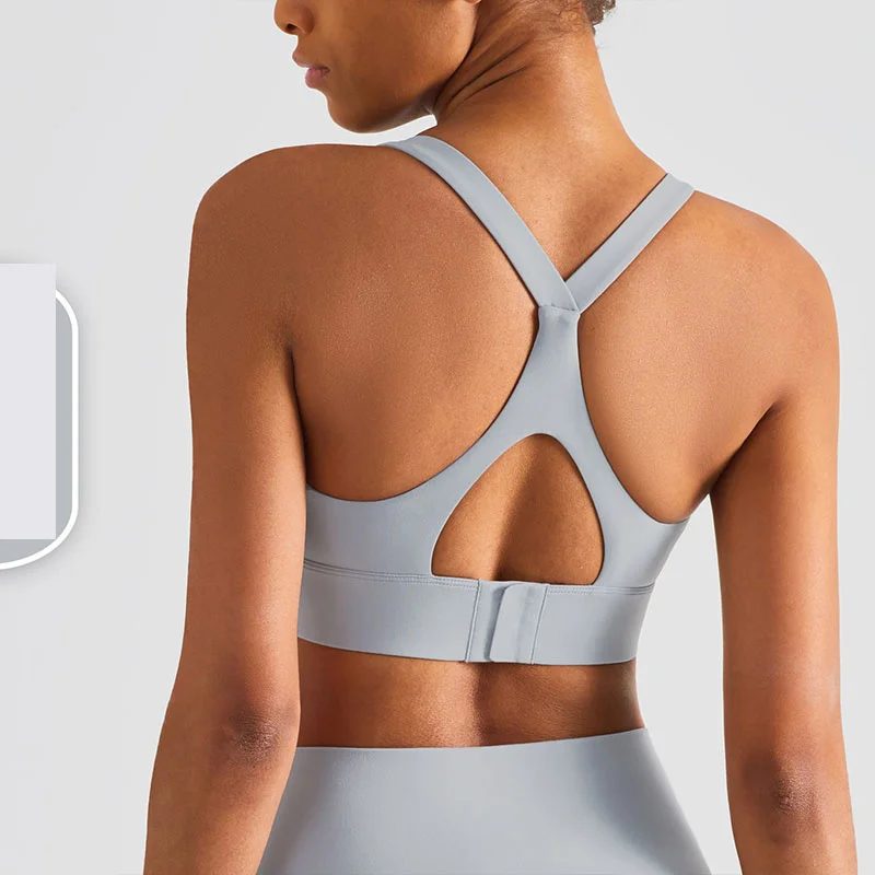 Aiithuug Beauty Back High Impact Bra Full Support for Large Bust No Bounce Racerback Sport Criss Cross Back Workout Running Bra