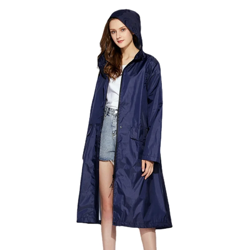 

Long Lightweight Windproof Raincoats for Women, Hooded Shell Jacket, Hiking Rain Coat, Ponchos Jacket, Cloak Raincoats