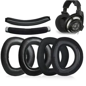 交換用シープスキンパッド,sennheiser d700 hd 700,ヘッドフォン,フォームクッション,黒 - AliExpress