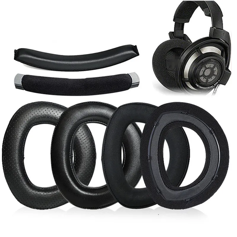 Replacement 1 Pair Sheepskin Ear Pads or Headband For Sennheiser HD700 HD800 HD800S Headphones Ear Pads Headset Foam Cushion