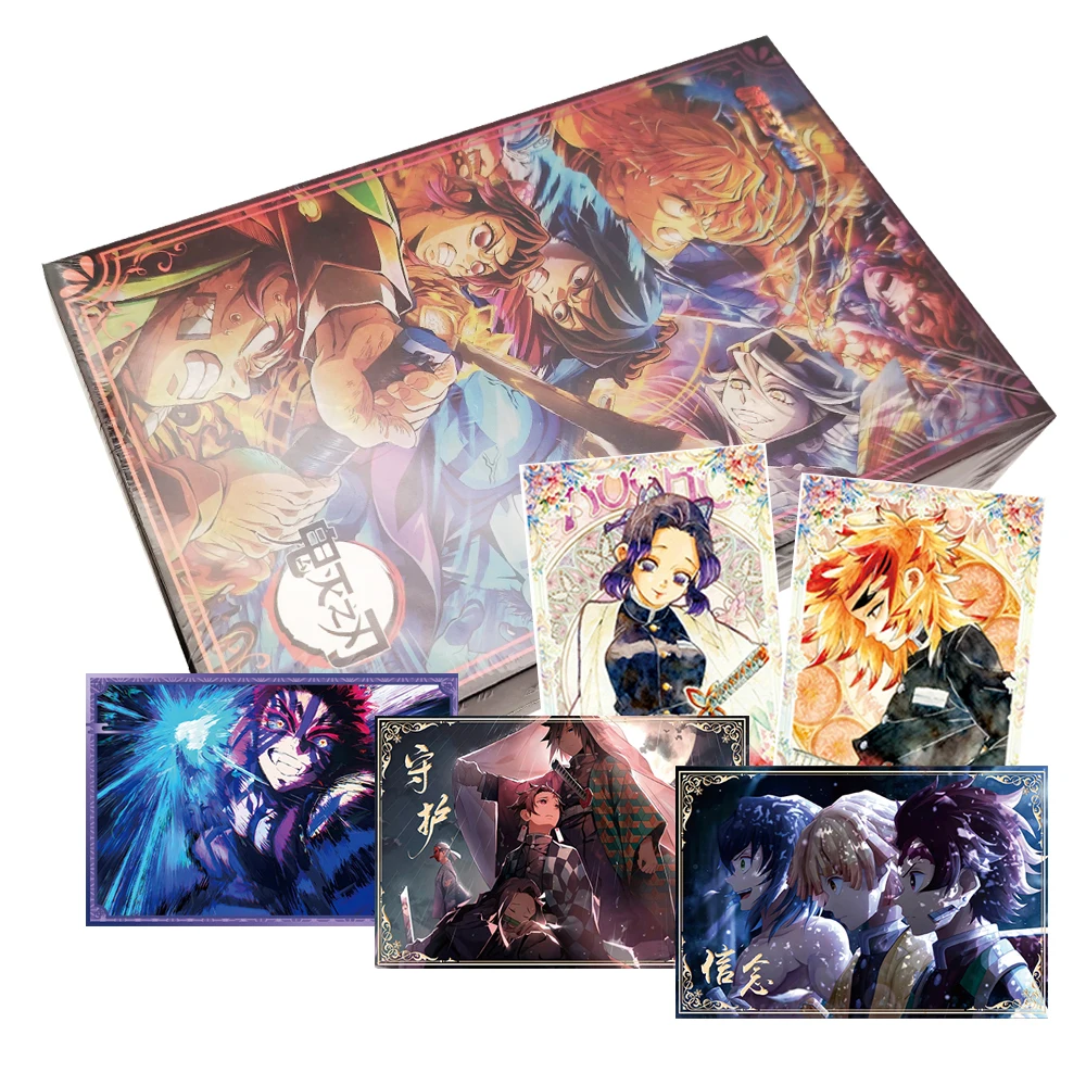 

Popular Anime Demon Slayer Collection Cards for Boy Girl Creative Exquisite Special Design Character Rare Color Paper Cards Gift