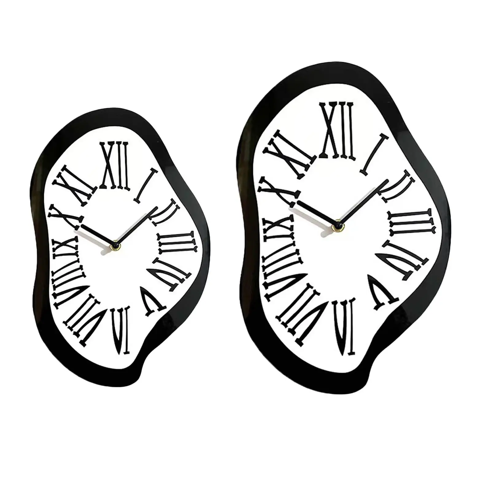 Schmelzende Wanduhr, verzerrte Uhr, dekorative abstrakte kreative Innenwanduhr, geräuschlose Sweep-Wanduhr für Geschenkgeschäft