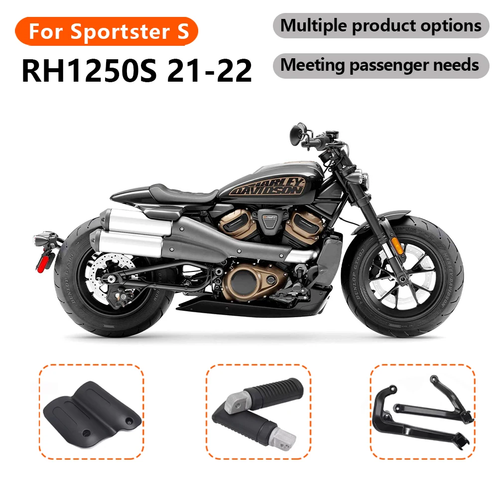 Motorcycle Accessories For Harley Sportster S 1250 RH1250 21-22 Rear Passenger Footpeg Supports Foot Pedals Heat Shield Fairing