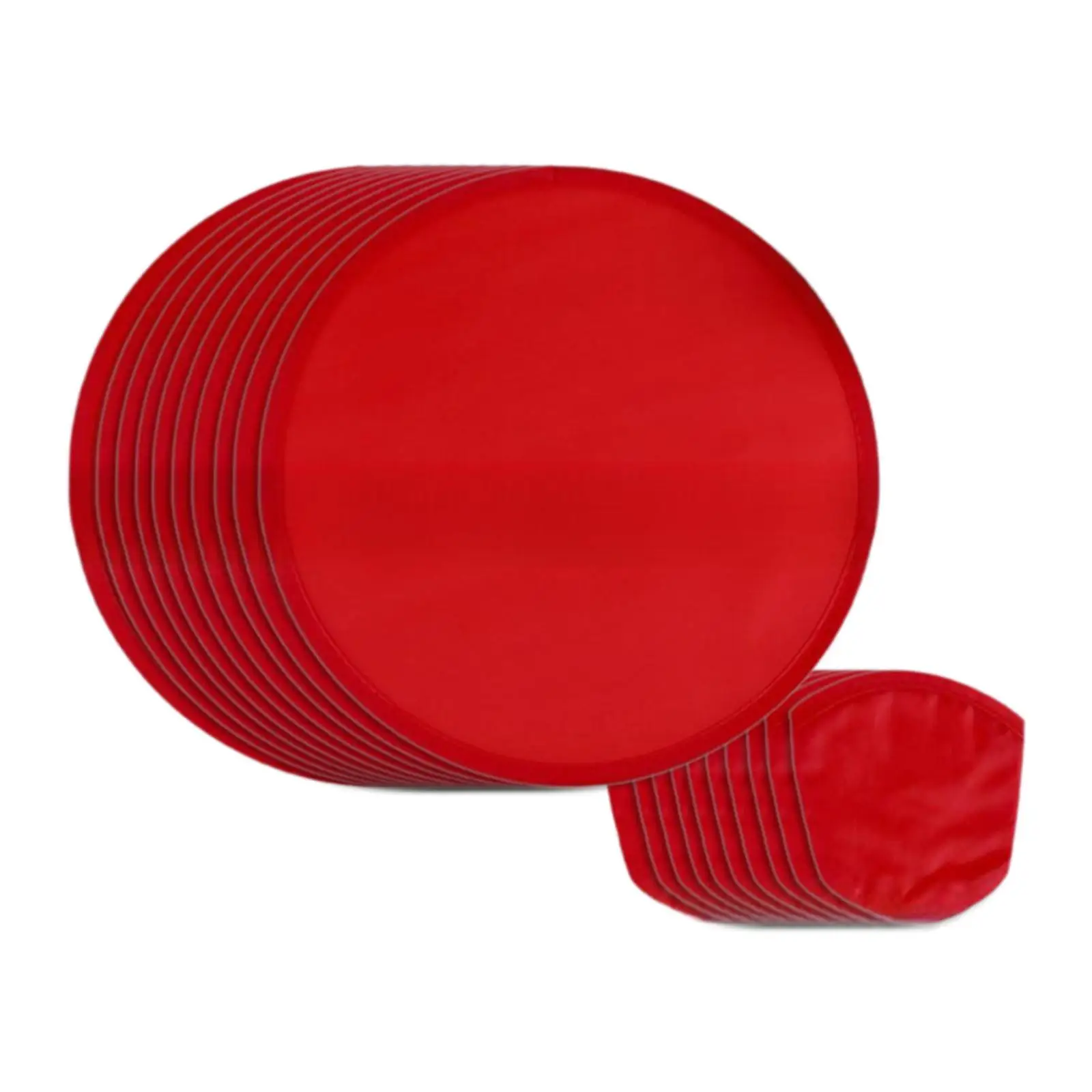 10Pcs Folding Fan Handheld Foldable with Bag Classic Round Fan for DIY Outdoor Activity Advertising Travel Decor Performance