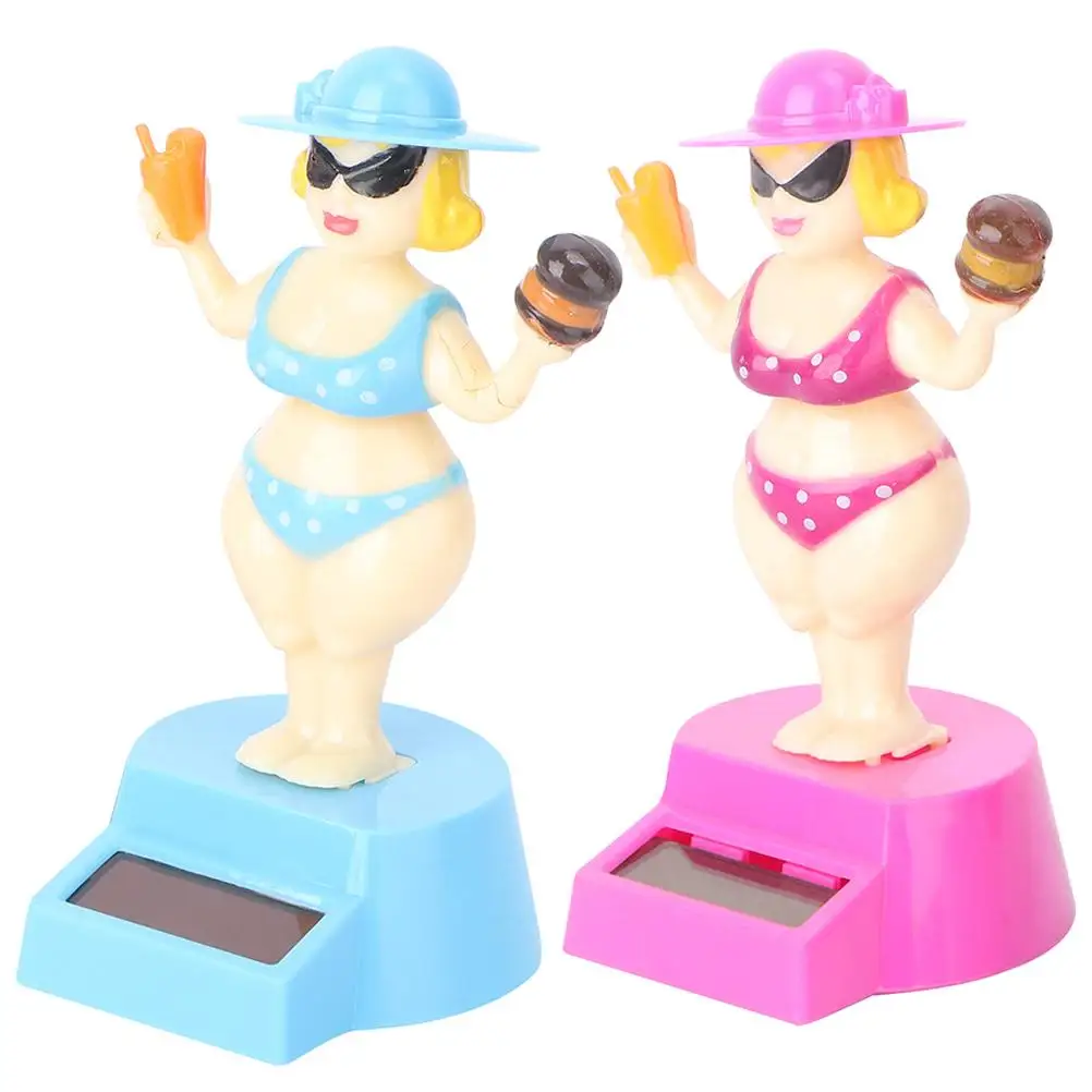 

2 Pcs Bikini Figurine Car Ornaments Plastic Shaking Girl Statue Dashboard Decorations Miniature Beauty DIY Decor Car Female ABS