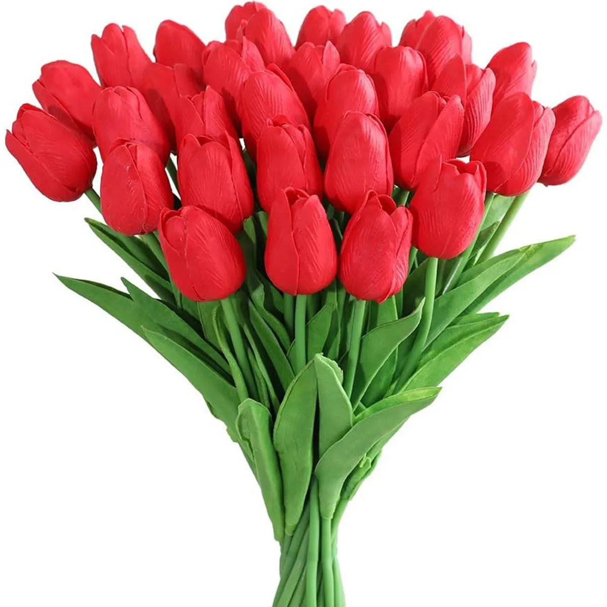 10 Stuks Kunstbloem Realistische Touch Tulp Scrapbooking Vaas Home Decor Bruiloft Tuin Boog Slinger Moeder 'S Dag Boeket Diy