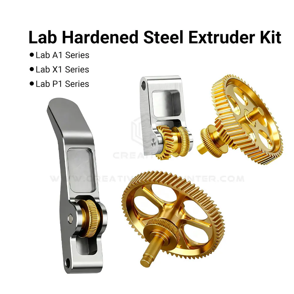 

Upgraded Extruder Gear Kit for Bambu Lab P1P P1S X1C A1 Mini RNC Nano Coated Hardened Steel Helical Claw Gear High Strength CNC