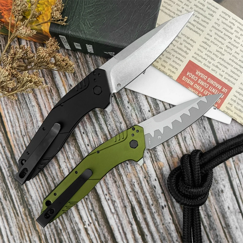 Outdoor 1812 Dividend Flipper Assisted Folding Knife D2 Blade Aluminum Alloy Handle Camping EDC Hunting Knives Tactical Tools