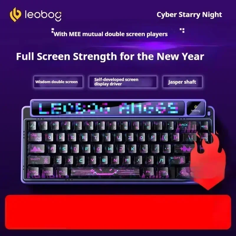 LEOBOG AMG65 メカニカルキーボード TFT LED スクリーン 3 モード RGB