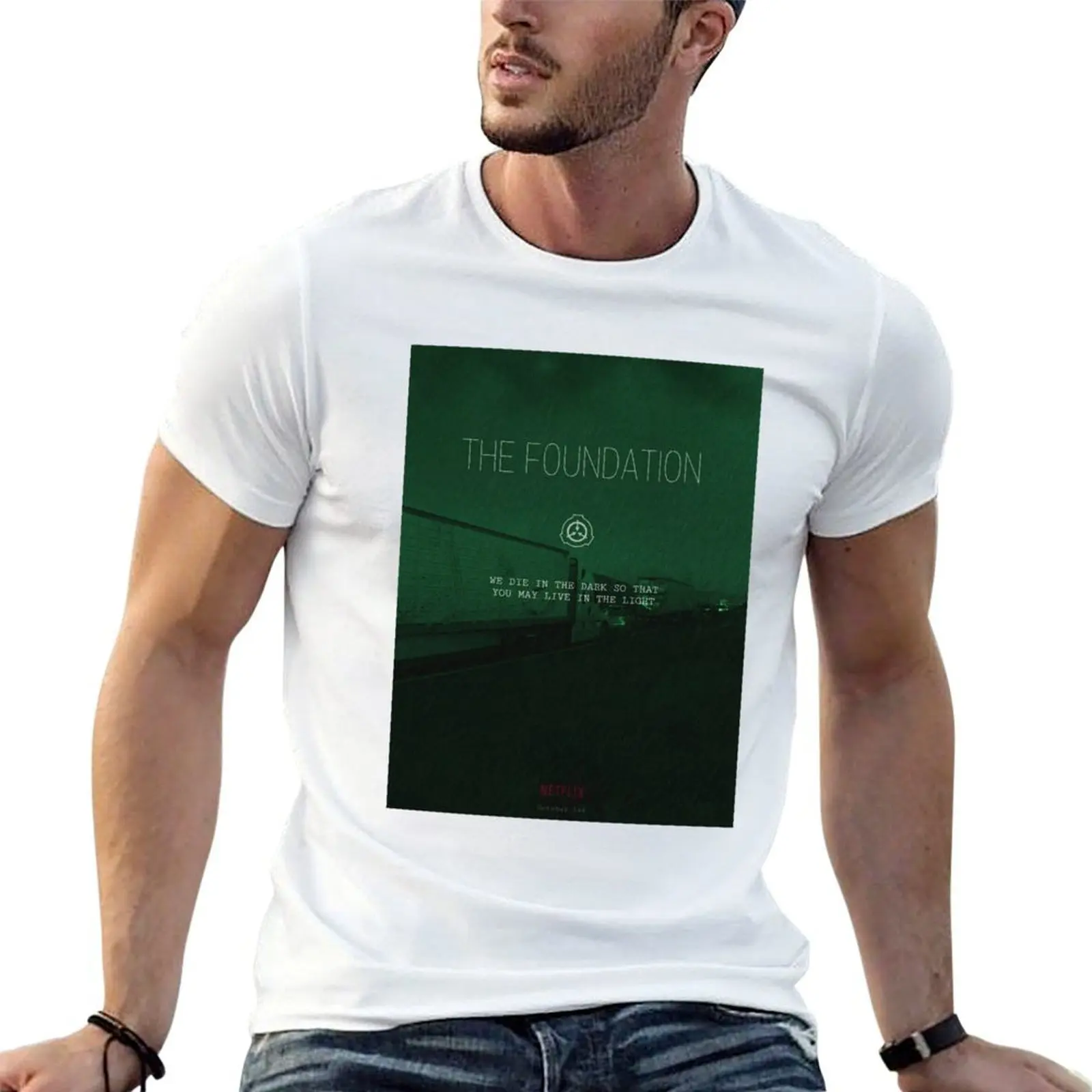 

shirts man man cotton cotton Foundation t shirt T-Shirt Netflix Poster for pack t t shirt men SCP