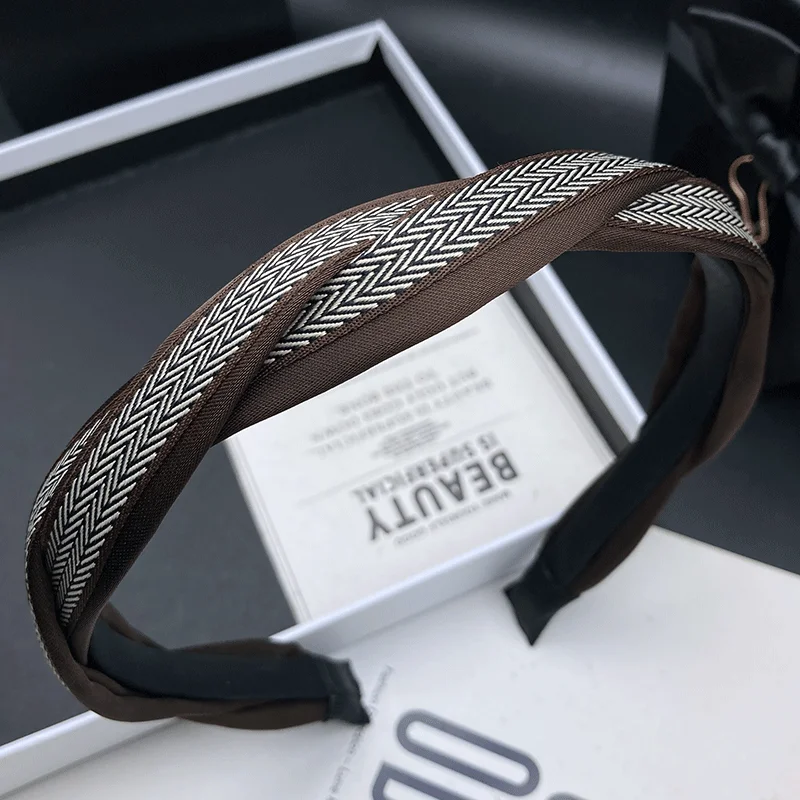 New Mirad Narrow Edge Hair Hoop Versatile External Headband Fabric Hair Accessories Fashion Style Hairdressing Strap