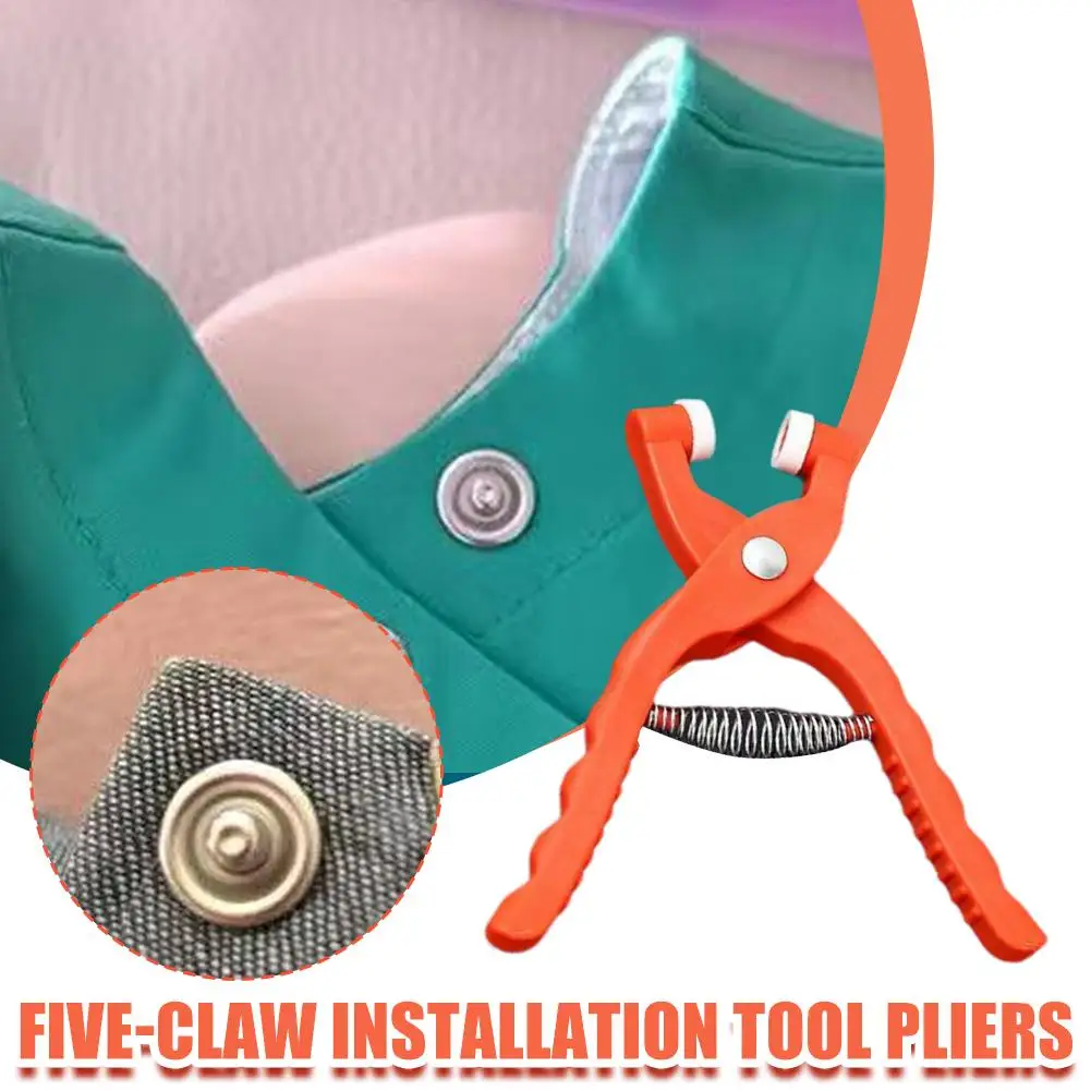 Five-claw Buckle Installation Tool Metal Plier Snap Rivet Tool Clothes Fasteners Accessories Button U4G5