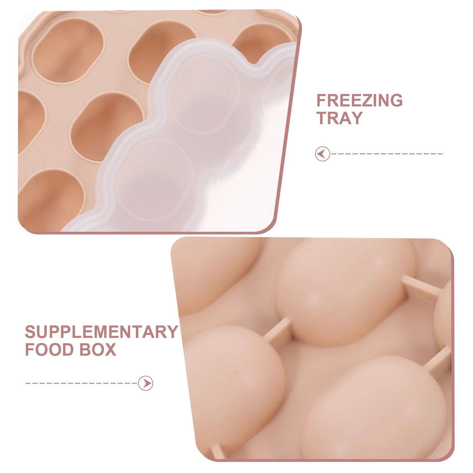

Silicone Food Tray Freezer Trays for Soup Ice Maker Cutlery Set Weaning Silica Gel Baby