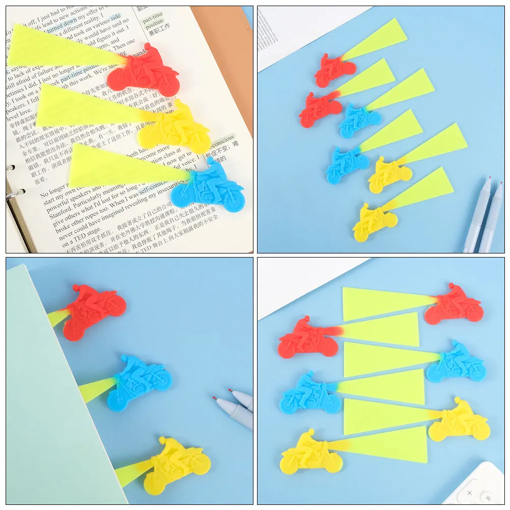 6 pezzi segnalibri in silicone cartone animato portatile divertente creativo segnalibro adorabile segnalibro di pagina segnalibro domestico cancelleria per studenti
