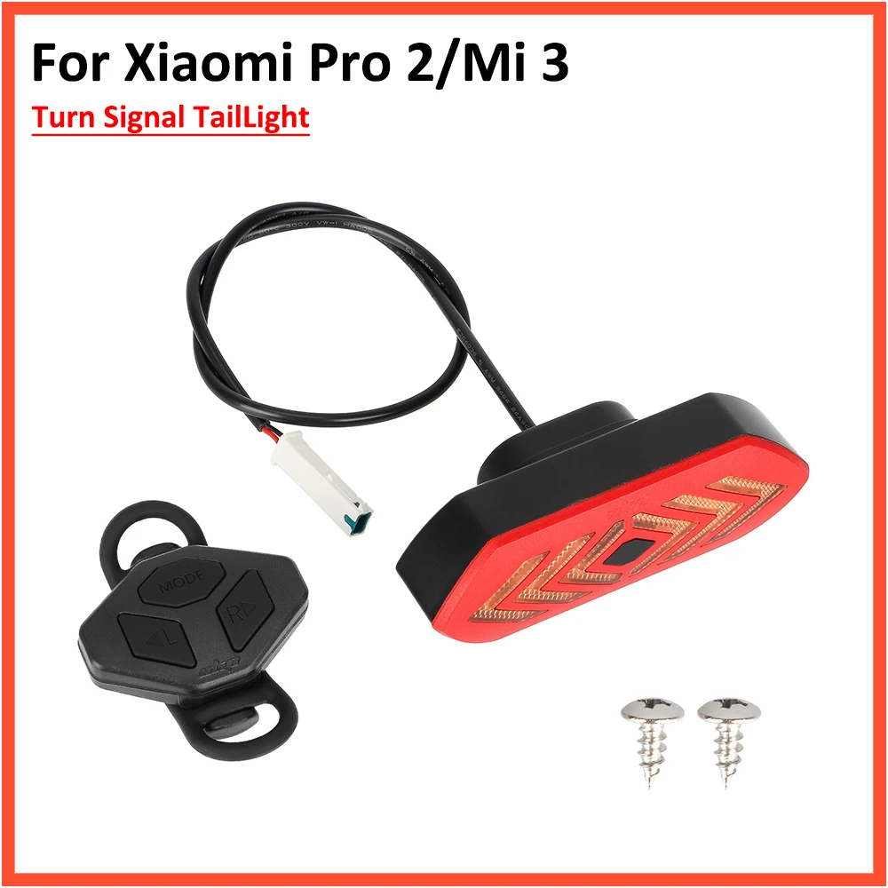 Modified Turn Signal TailLight For Xiaomi Pro 2 Mi 3 Electric Scooter Remote Control USB Rechargeable LED Flashing Cycling Parts