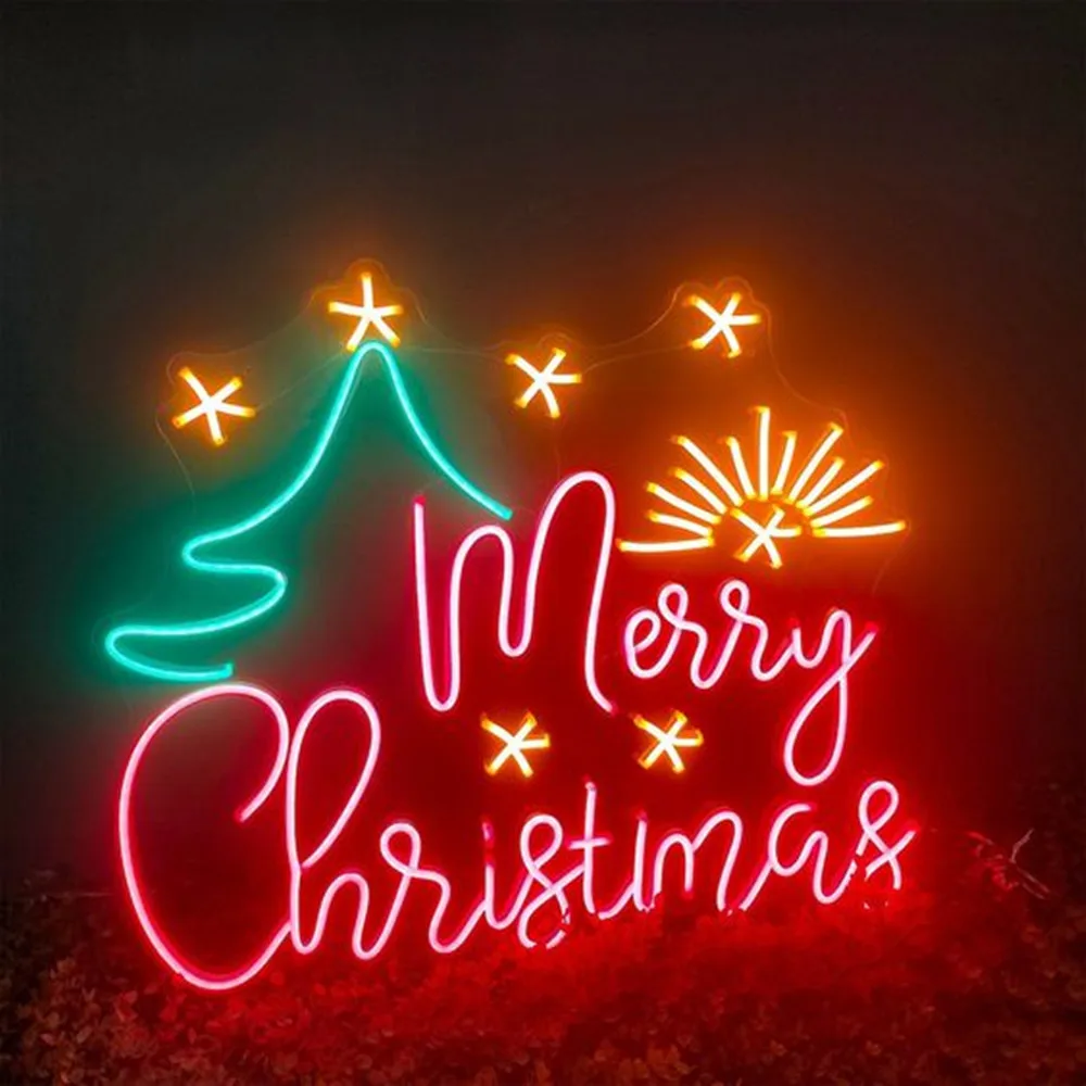 Custom LED Neon Sign for Home Christmas Decorations Business Logo Store Name Personalized Holiday Atmosphere Lighting