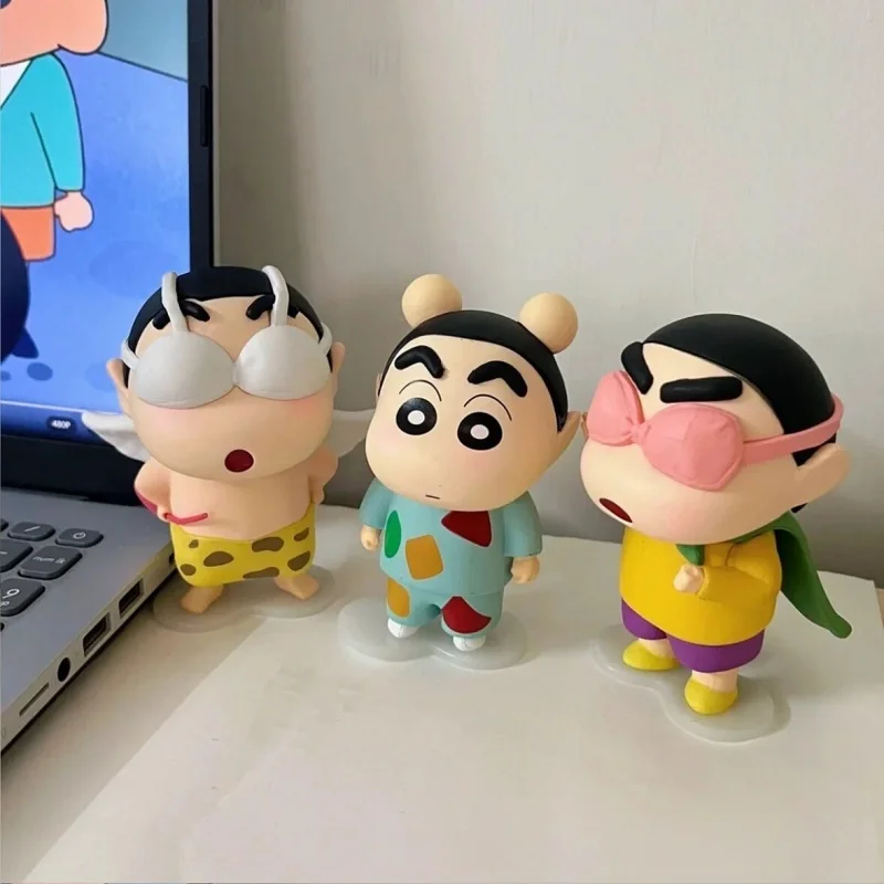 New 10cm Bandai Crayon Shin-Chan Anime Figure Gk Eyeshade Monroe Image Action Model Pvc Office Desktop Ornaments Decoration Toys