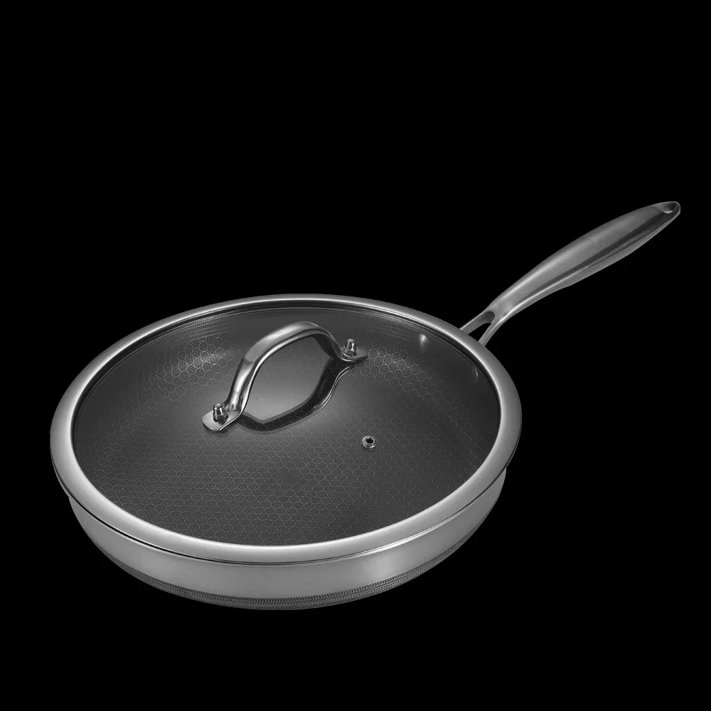 New 13Pcs Nonstick Cookware Set Hex Hybrid Honeycomb Wok