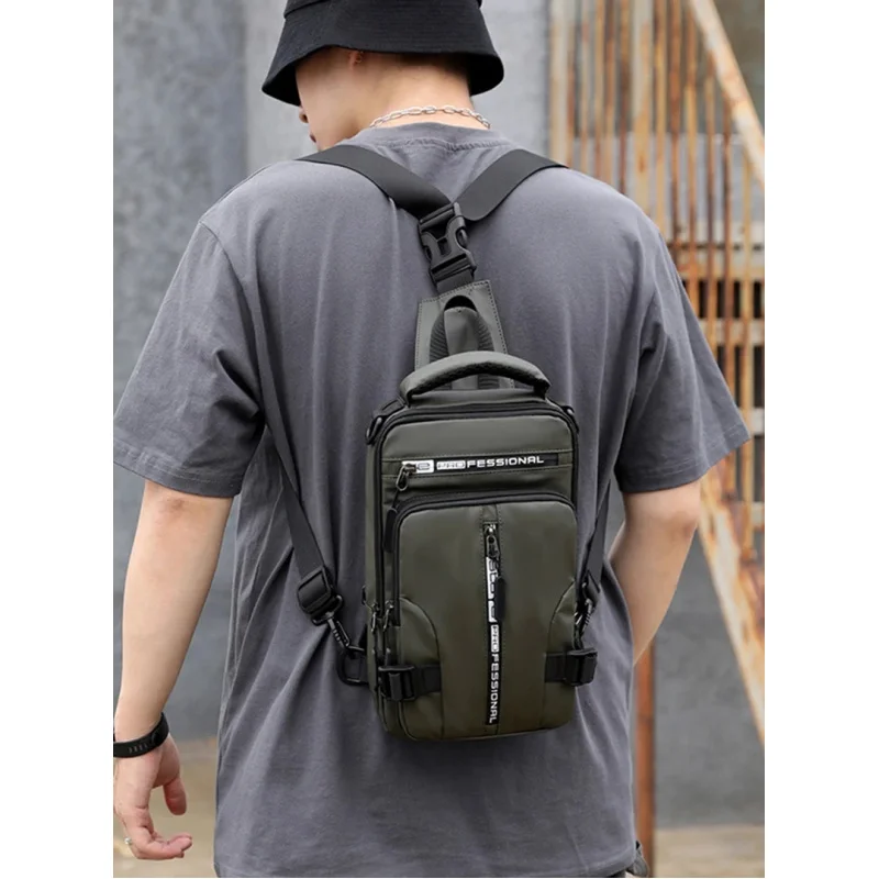 Multifunction Crossbody Bag Men Anti-theft Shoulder Messenger Bags Male Waterproof Charging USB Casual