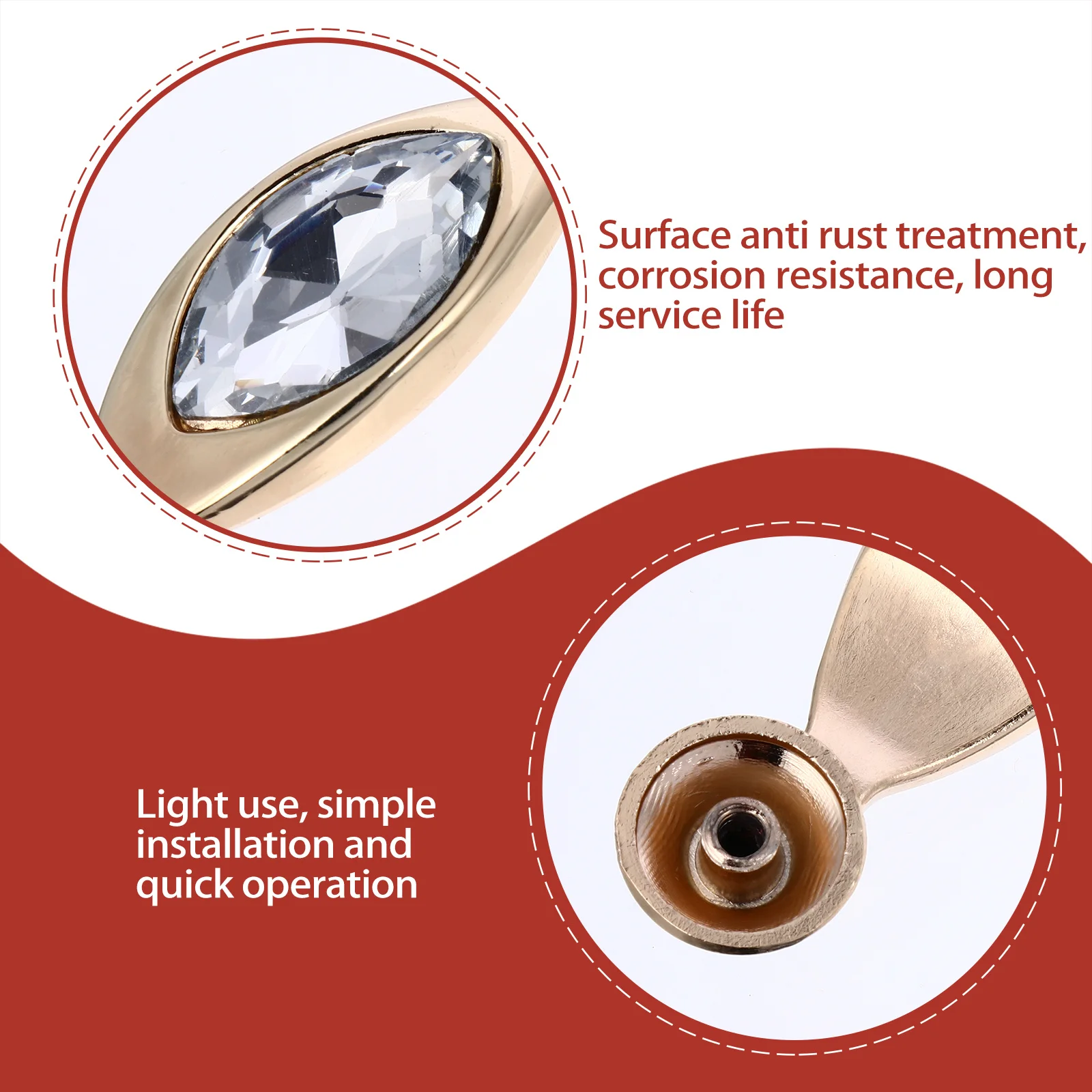 

2Pcs Zinc Alloy Crystal Drawer Handles Silver Cabinet Knobs Home Door Knobs for Wardrobe Cabinets Cabinet Knob