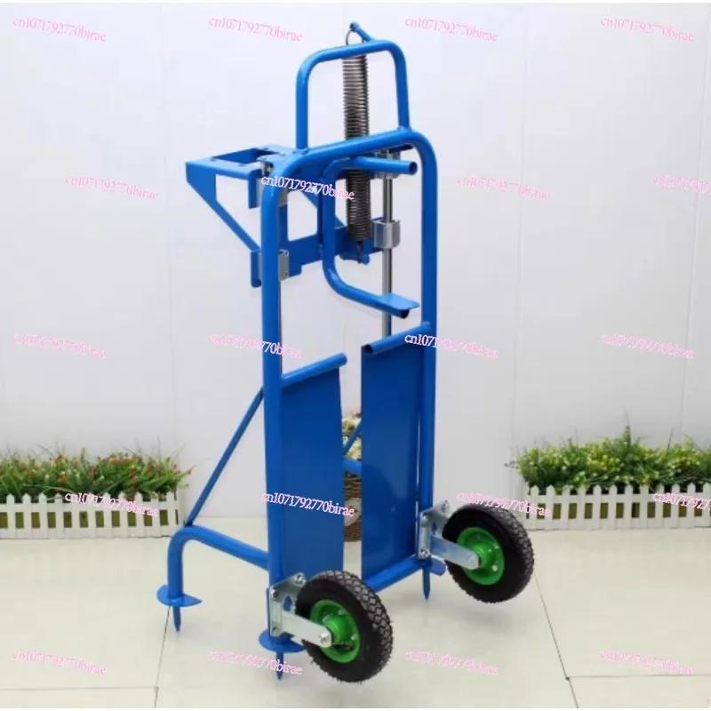 Hand Push Type Single Wheel Rack DoubleWheel Agricultural Drilling Ground Drill Digging Rack Small Planting Machine