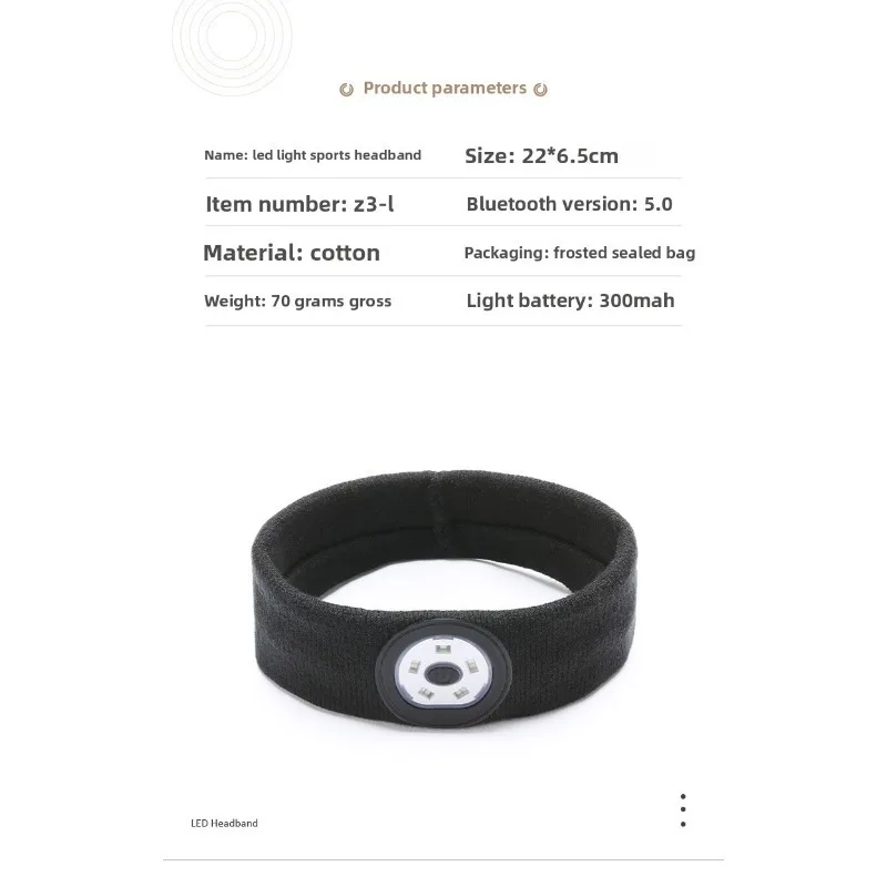 كشافات أمامية LED عصابة رأس للجري والمشي لمسافات طويلة وصيد الأسماك والرياضات الخارجية ماصة للعرق وخفيفة الوزن بدون استخدام اليدين ورؤية ليلية مريحة