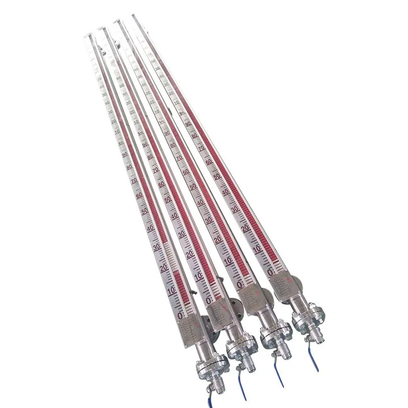 

Magnetic flap level gauge stainless steel PP anti-corrosion and anti-high temperature magnetic flap water level gauge with