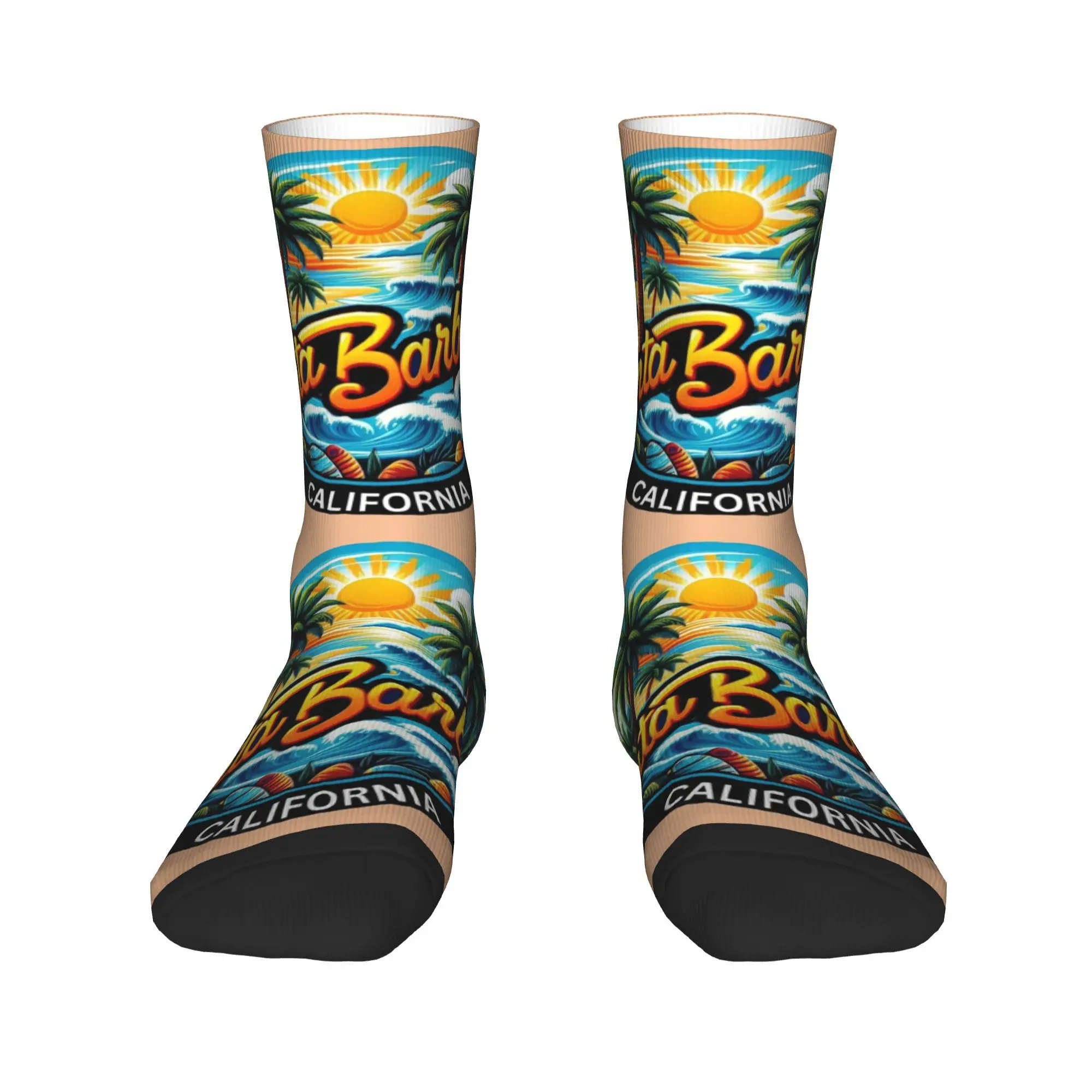

Santa Barbara, California USA Socks Harajuku Sweat Absorbing Stockings All Season Long Socks for Man's Woman's Birthday Present