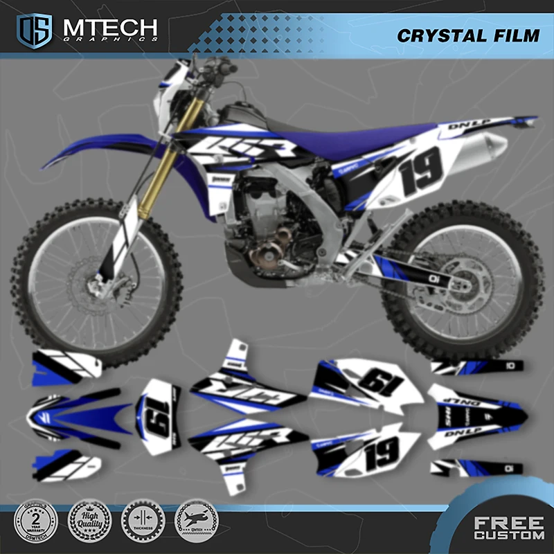 

DSMTECH мотоциклетные графические фоновые наклейки, наборы наклеек для YAMAHA WRF 450 2012 2013 2014 2015 013
