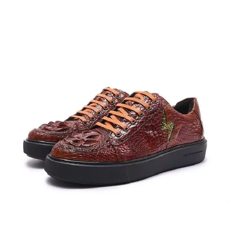 

Новое поступление 2025 года, модная повседневная обувь из крокодиловой кожи, мужские кроссовки из натуральной кожи pdd672