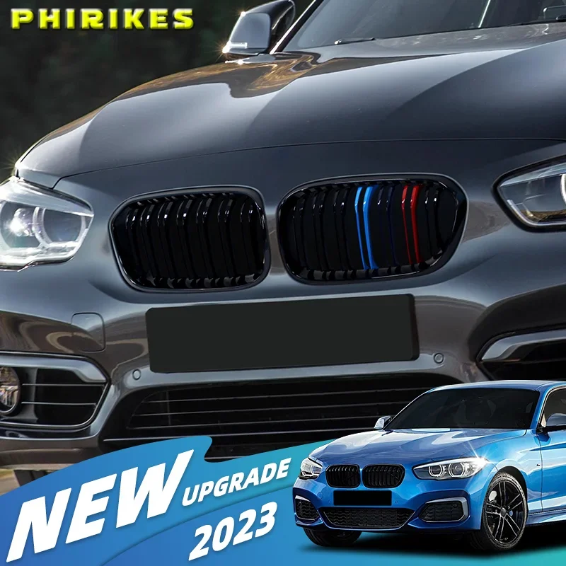 

For BMW F20 F21 LCI 120i 125i 1Series 2015-2018 Car Front Bumper Kidney Grill Double Slat Racing Sport Grille Car Accessories
