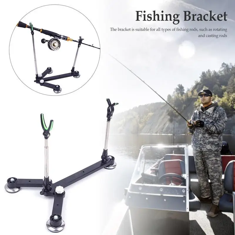 Adjustable Raft Fishing Bracket Durable Adjustable Rod Floor Stand Holder Boat Fishing Rod Storage Rack