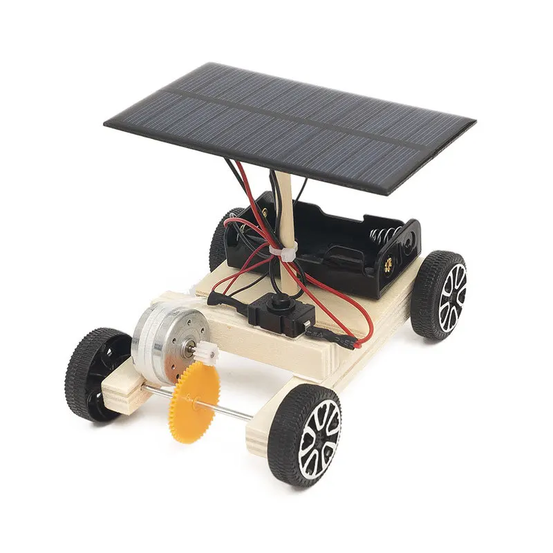 DIY niños rompecabezas de madera creativo coche Solar juguete ciencia Kit de herramientas experimentales juegos educativos de aprendizaje para niños ayuda de enseñanza