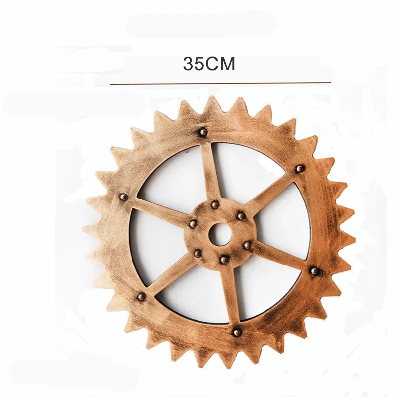 Vintage Houten Wiel Steampunk Gear Sculptuur Uitrusting Retro Ornamenten Board Bar Pub Muur Plaque Tandwiel Rustiek Omkeerbaar Hout Decoratief