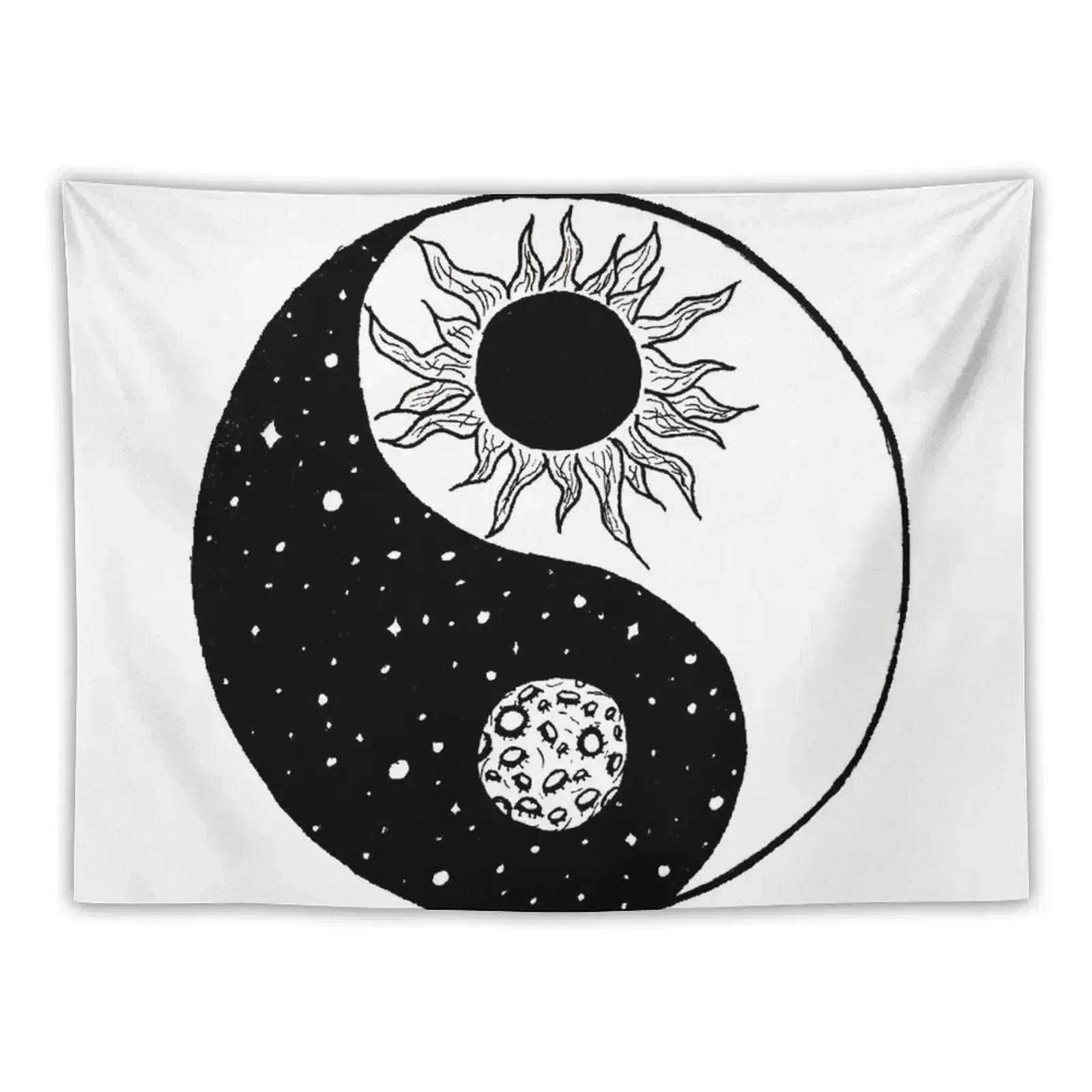 Sun and Moon Yin and Yang Tapestry Bedroom Decor Aesthetic Decoration For Home Wallpaper Bedroom Tapestry