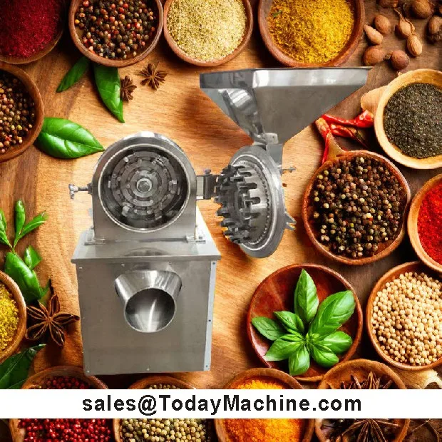 Herb Fruit Grain Husk Turmeric Milling Rice Grind Ginger Powder Process Make Crusher Pulverizer Machine