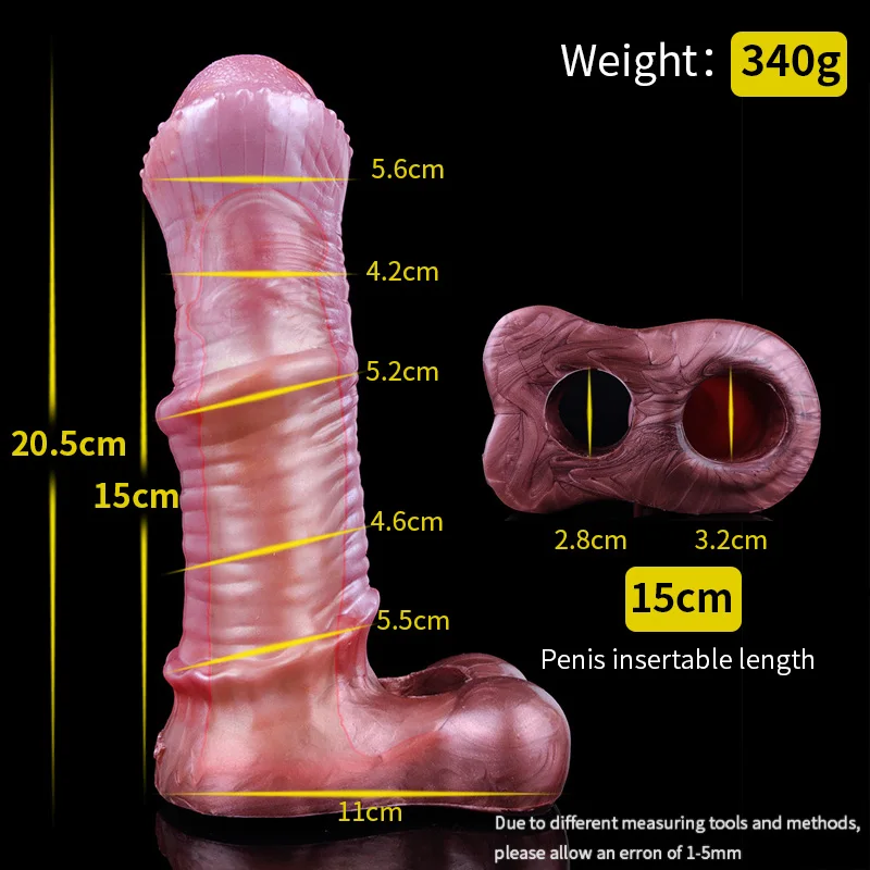 YOCY Horse Penis Extender Enlargement Soft Liquid Silicone Cock Sleeve Sex Toys For Men Wearable Animal Dildo Adult Sexy Shop