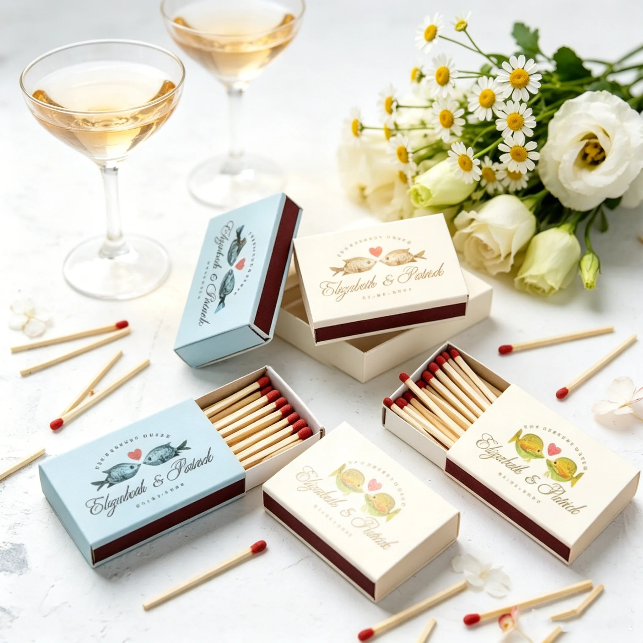 

Personalized wedding matches / wedding design matchbox / wedding souvenirs/ the perfect matchbox / custom matchbooks / party fa