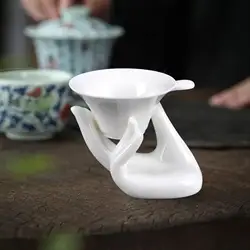 Porcelain Ceramic Tea Infuser Kung Fu Leak Tea Filter Tea Ceremony Accessories
