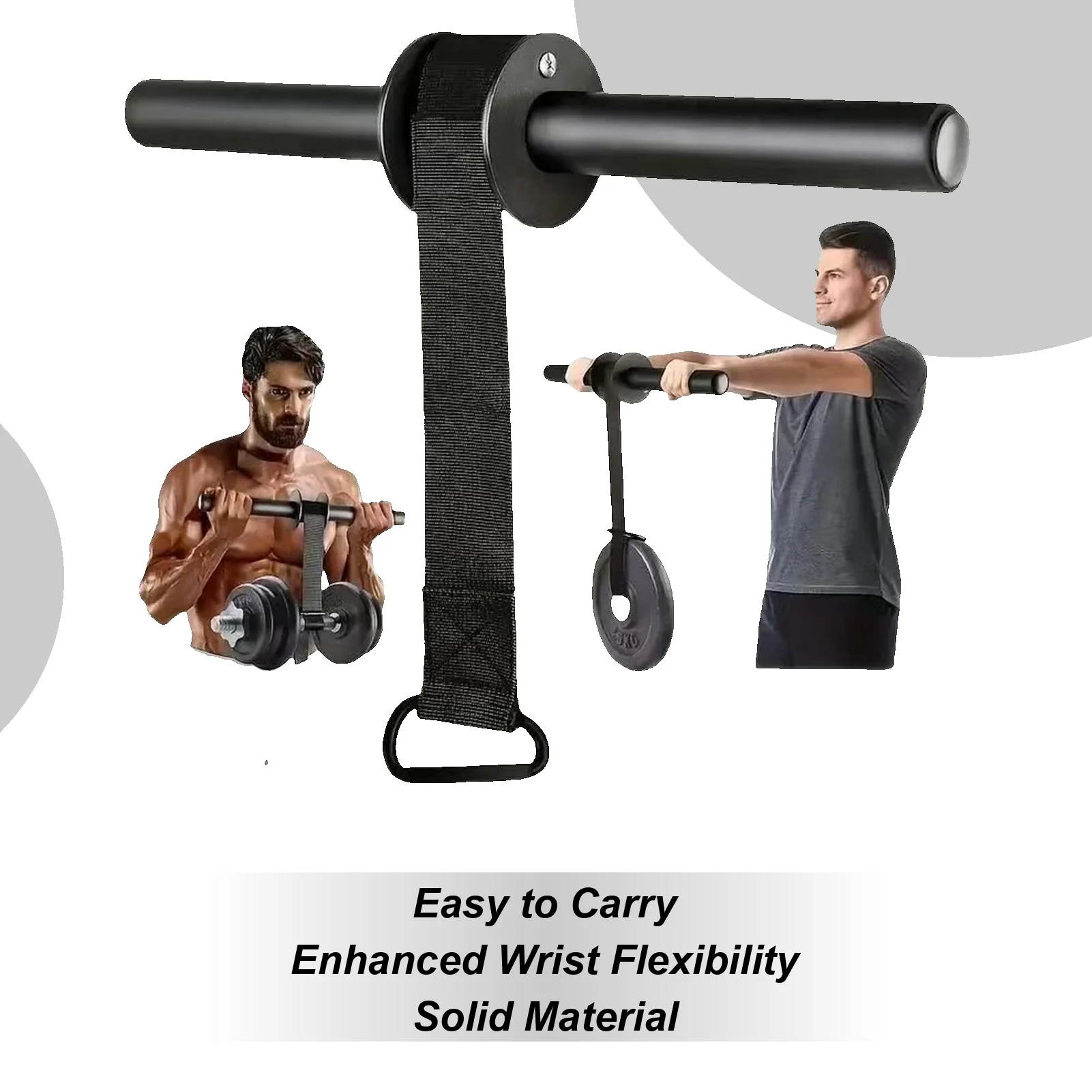 

Тренажер для предплечья, портативное фитнес-устройство, тренажер для рук с противоскользящей ручкой и регулируемым ремешком для мышц предплечья и запястья