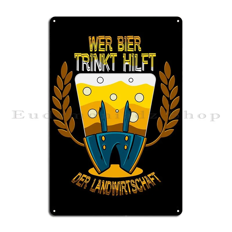 German Beer Drinker Quote Metal Plaque Cinema Poster Pub Plates Retro Print Tin Sign Poster