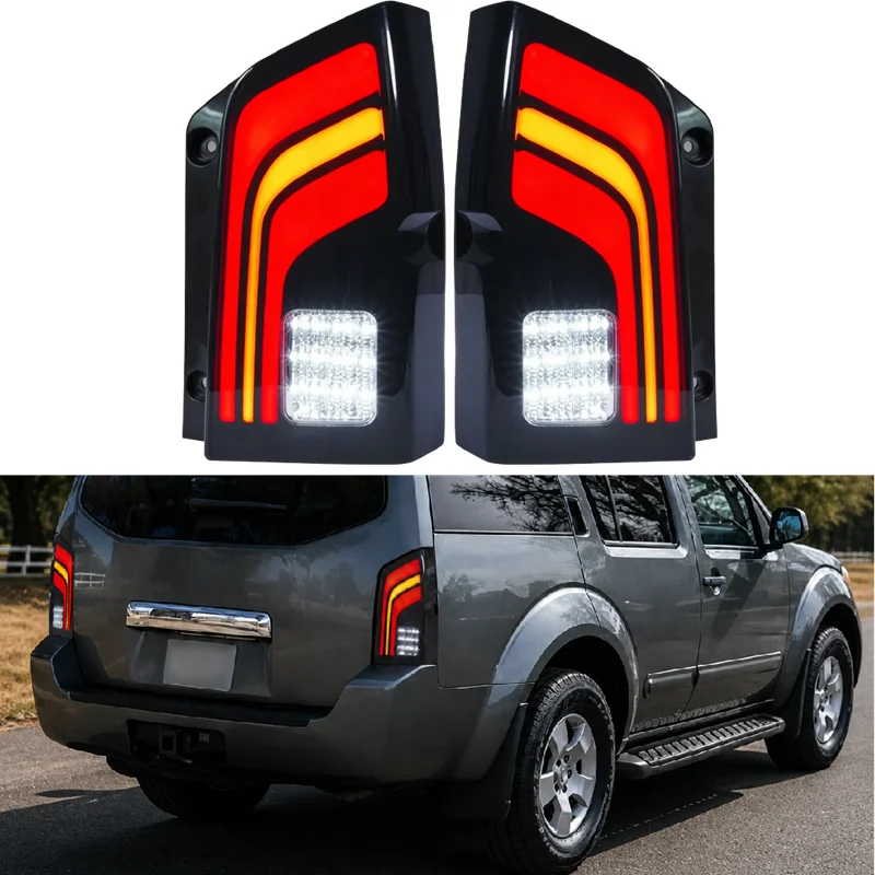 Rear Tail Lamps Fit For Nissan Pathfinder R51 2004 2005-2011 2012 2013 Led Rear Lights With Brake Turn Signal Lights Smoked