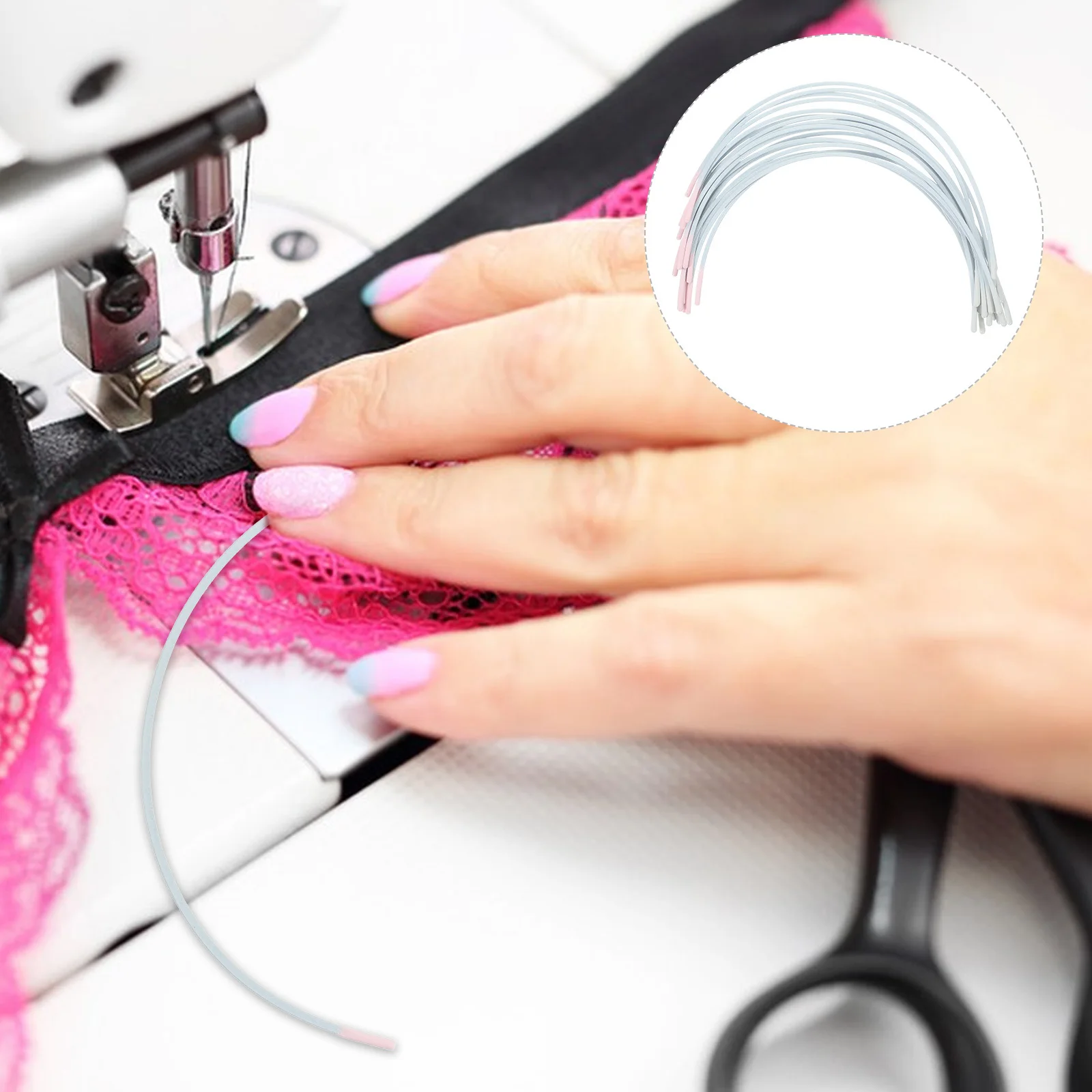 

Underwire Bras Replacement 10 Pairs Steel Rims for Women Wire Bra DIY Repair Accessory Kit