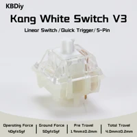 KBDiy Kang-interruptores blancos V3 para teclado mecánico Aula F87, interruptor lineal de 5 pines, accesorios personalizados para juegos de cereza, interruptor MX