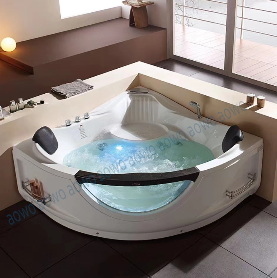 Popular 2 Corner Spa Bathtubs Wholesale Price OEM Clear Acrylic Jacuzzier Hotel Fashion Home Use Spa Yacossi Hot Water Tub