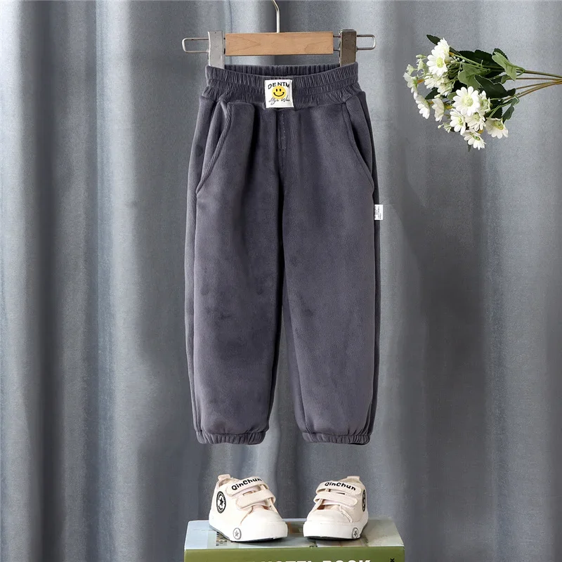 ZOETOPKID Winter Jungen Warme Hosen Dicke Plus-Velours-Hosen Kinder Gepolsterte Baumwoll-Lange Hosen Herbst Teenager Lässige Cordhosen – Detail 13
