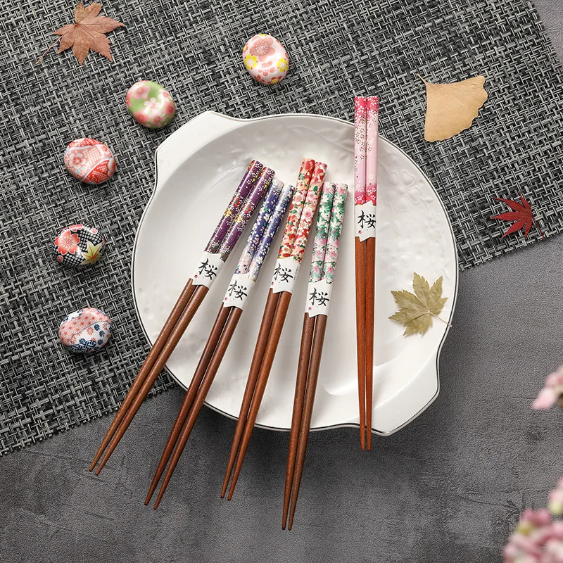 2 pair panda of bamboo chopsticks household long chopsticks non-slip set tableware chopsticks Multi color Wooden Chopsticks set