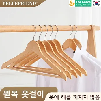 성인용 원목 행어, 미끄럼 방지 의류, 호텔 원목, 집 침실 보관, 옷 버팀대, 10 개