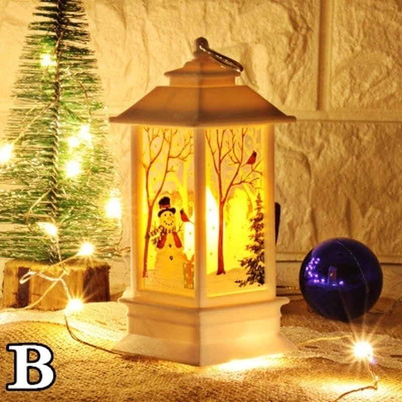 Night Light Christmas Decorations for Home Snowman Golden Elk Angel Christmas Lights Fairy Lights Room New Year Decor Lights