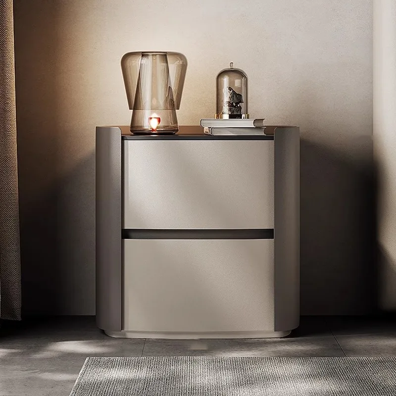 

European Elegant Nightstand Table Drawer Minimalist Nordic Nightstands Narrow Simple Mesa De Noche Bedroom Furniture
